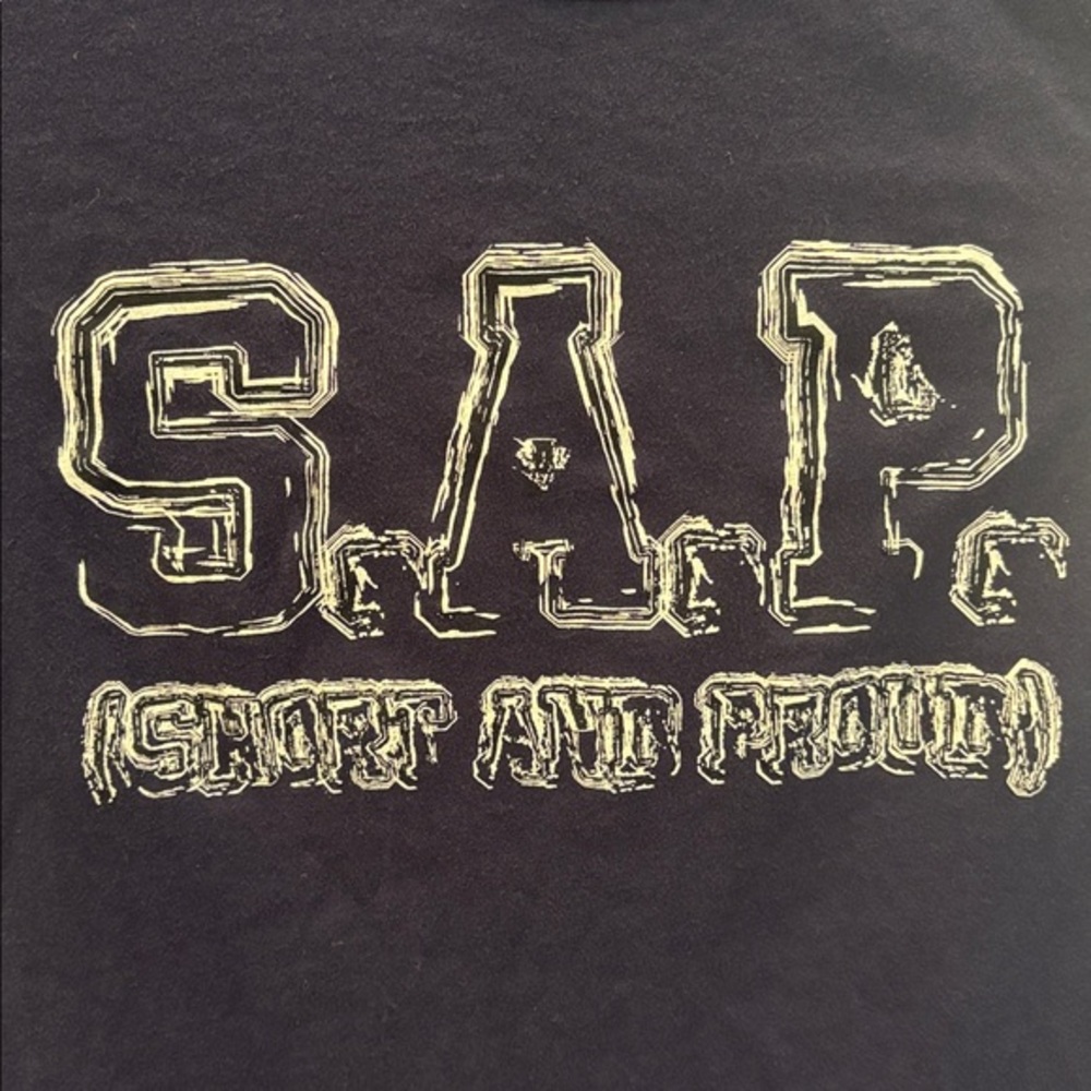 Vintage Short and Proud Navy Cotton Tee